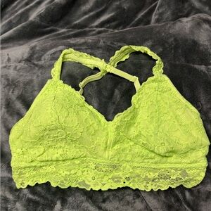 No Boundaries Lace Bralette in Bright Green